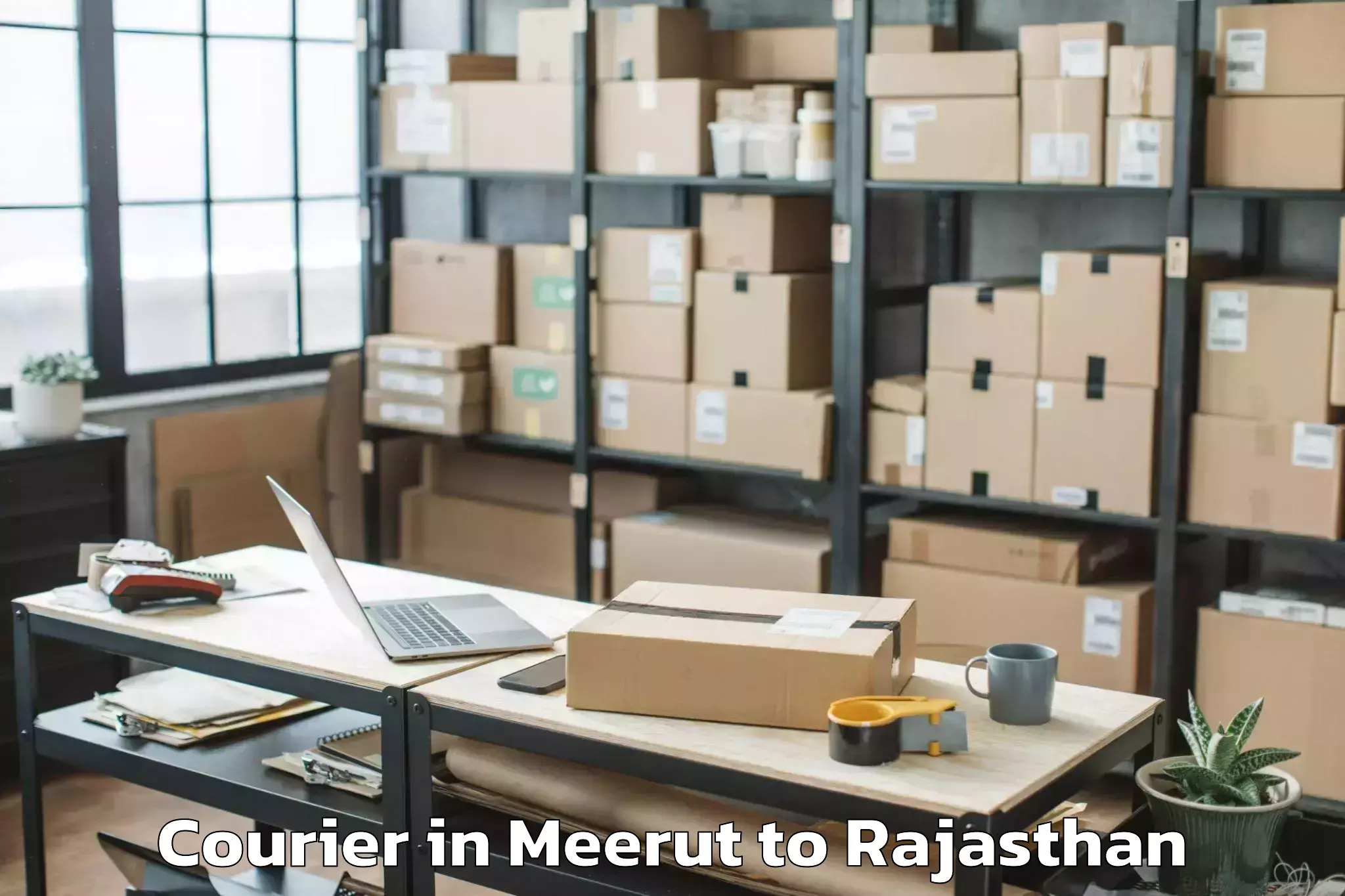 Easy Meerut to Tonk Courier Booking